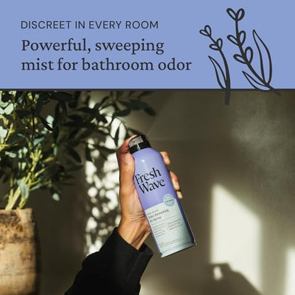 Fresh Wave Lavender Air Freshener Spray, 8 oz Room Odor Eliminator | Fine mist non-aerosol, Plant oil formula, Bathroom and pet area safe, No sulfates or parabens, Fabric and linen spray - size: 8 Ounce (Pack of 1)