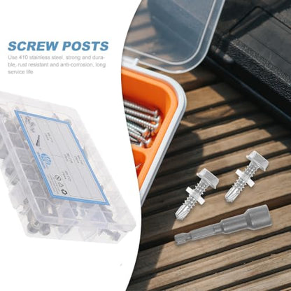 100pcs Socket Head Screws Stainless Steel Bed Frame Bolts Furniture Metric Bolt Assortment Kit for Ceiling Installation