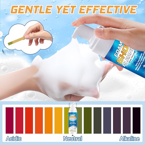White Shoe Cleaner Kit 6.76Oz, Sneaker Cleaner With Brush & Cloth, Removing Stain, Shoe Cleaning Kit for Leather, PU - size: 200ml