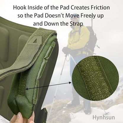 2 Pack Soft Breathable Shoulder Strap Pad guitar strap pad Tactical Vest Shoulder Pad,Mesh Pads with Tactical Gear - color: Green