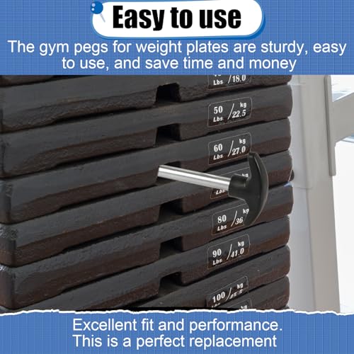 NQEUEPN Weight Stack Pin, 3/8" Diameter 6" Locking Space Heavy Duty Gym Pins Universal Weight Selector Pin for Home Commercial Gym Strength Training Exercise Machine Attachments