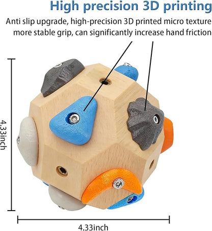 Boulder Block for Climbers，Handcrafted 3D Boulder Ball，Finger Strength Training Climbing Ball for Climbers Gift