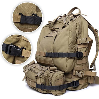 6 Pcs MOLLE Tactical Straps Adjustable Backpack Straps Attachment Webbing - color: Black
