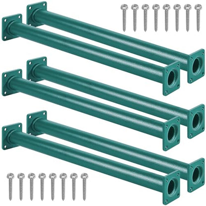 6 Pcs Green Outdoor Monkey Bars Ladder Rungs Playground Accessories | Heavy Duty Solid Constructed, Non-Slip Matte Powder Coated Weather Resistant, Hardware Include, Playset Swing Set Jungle Gym - color: Green