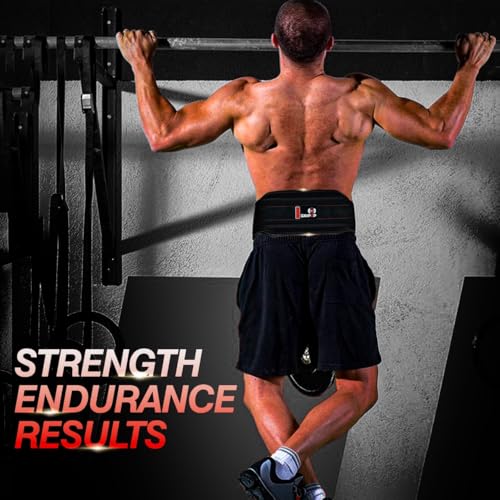 Premium Dip Belt with Chain for Weightlifting – Heavy Duty Adjustable Chain with Neoprene Padding for Pull Ups, Gym Belt for Powerlifting, Squat, Bodybuilding & Strength Training (One Size)