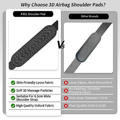 FIEIL Breathable Universal Shoulder Pad, 3D Cushion Air Backpack Strap Pads, for Shoulder Bags, Detachable Shoulder Strap Pad Pads Help Relieve Shoulder Pain(3D Air Cushion) - size: 3D Air Cushion