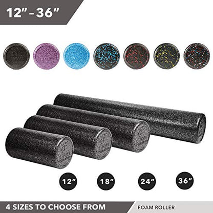 High-Density Foam Roller - color: Red Speckled, size: 24"