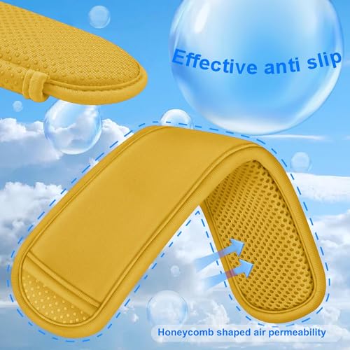 Hseok 60 Inch Shoulder Strap, Ultra-Thick and Padded with Metal Swivel Hooks for Laptop Messenger and Crossbody Canvas Bags - color: Yellow