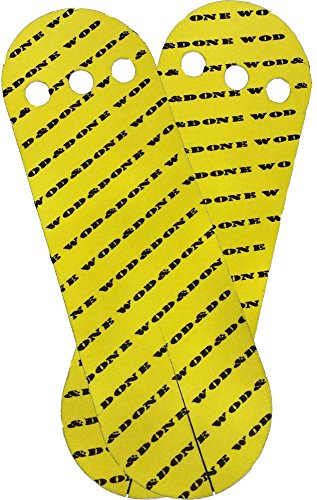 WOD&DONE Custom Hand Protection Athletic Tape Grips for Pullups, Functional Fitness, Gymnastics - color: Yellow, size: 20pairs