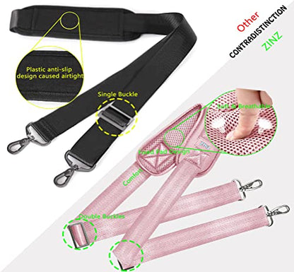 ZINZ Shoulder Strap 58" Ultra-Thick Fixed Padded and Adjustable Buckles Crossbody Strap for Briefcase Laptop Bag Luggage - color: Pink
