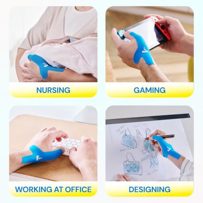 OPPO 8080 Precut Kinesiology Tape for Thumb – Pain Relief & Support for De Quervain’s Syndrome, Pre-Cut Strips for Easy Application, Lightweight & Breathable, Hypoallergenic & Water-Resistant (5 PCS)