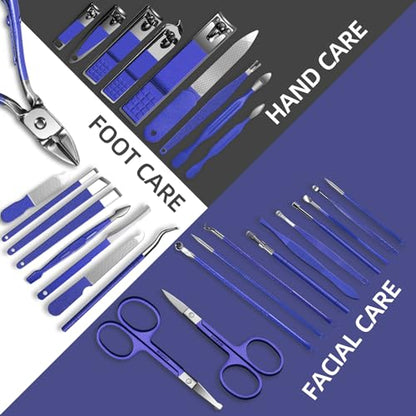 Manicure Set 30 in 1 Nail Clippers Set,Nail Manicure Kit for Women,RedFlow Toenail Clippers,Pedicure Kit,Pedicure Tools,Suitable for Travel Manicure Tools (Purple) - color: Purple
