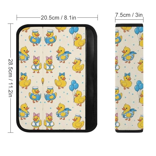 2 Pack Cute Rubber Duck Funny Seat Belt Cover Universal Fit Seat Belt Cushion for Kids, Stroller Pushchair High Chair, Neck and Shoulder Support - color: Pattern 746