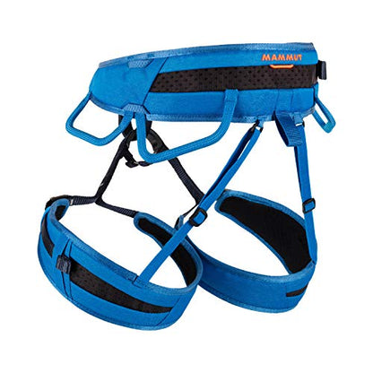 Mammut Ophir 3 Slide Climbing Harness for Men – Adjustable, Lightweight, and Durable Gear for Rock, Gym, and Sport Climbing - size: Large, style: Dark Gentian
