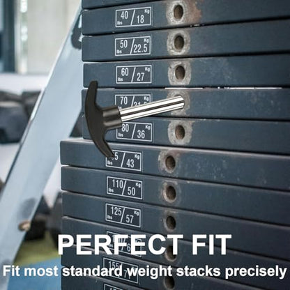 2 Pcs Weight Stack Pin 3/8 Inch Heavy Duty Gym Pins for Weight Lifting Stack Exercise Machine Locking Space Replacement Universal
