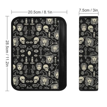 2 Piece Universal Soft and Comfortable Seat Belt Shoulder Pad for Kids, Most Cars, Ouijas Board Gothic Witch Seat Belt Covers Cushion, Neck and Shoulder Support - color: Pattern 393