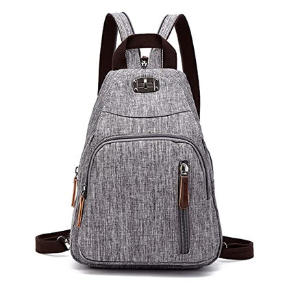 FANDARE Retro Sling Chest Backpack Multipurpose Crossbody Shoulder Bag - color: Gray