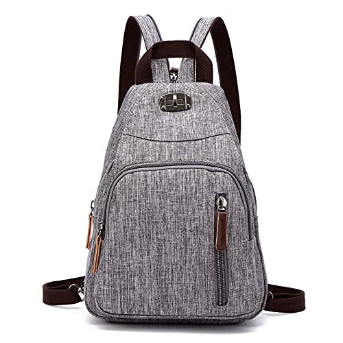 FANDARE Retro Sling Chest Backpack Multipurpose Crossbody Shoulder Bag - color: Gray