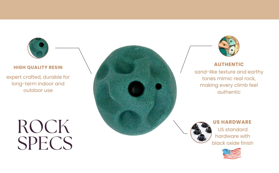 Everett & Avery Co. Premium Rock Climbing Holds - Rock Climbing Wall for Kids Inside - Rock Wall Climbing Holds Kids - Indoor Rock Climbing Wall for Kids