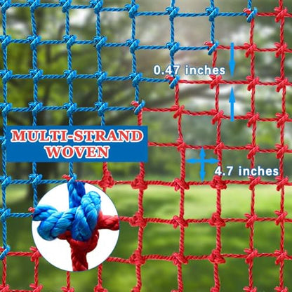 Climbing Cargo Net, Polyester Playground Climbing Net, Heavy Duty Large Military Climbing Net for Kids Outdoor, Kids Safety Protection Net, Rope Ladder, Jungle Gyms, Swingset, Treehouse - size: 6ft x 9ft