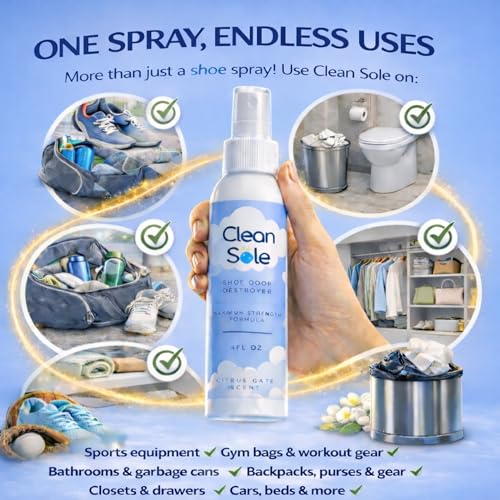 Shoe Odor Destroyer - Shoe Odor and Foot Odor Eliminating Spray Extra Strength Formula to Remove and Prevent Shoe Odors and Smells