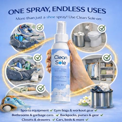 Shoe Odor Destroyer - Shoe Odor and Foot Odor Eliminating Spray Extra Strength Formula to Remove and Prevent Shoe Odors and Smells