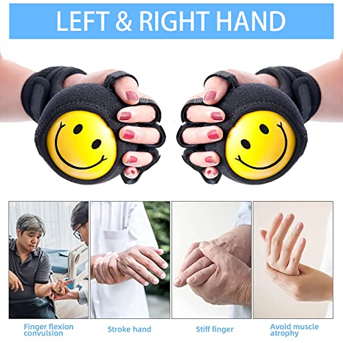Anti-spasticity Ball Splint Hand Finger for Hand Stroke Hemiplegia Finger Recovery Spasm Dystonia Hemiplegia Finger Training Hand Functional Impairment for Children and Men and Women (Medium) - size: Medium