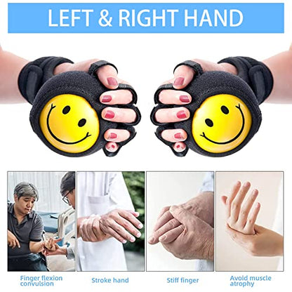 Anti-spasticity Ball Splint Hand Finger for Hand Stroke Hemiplegia Finger Recovery Spasm Dystonia Hemiplegia Finger Training Hand Functional Impairment for Children and Men and Women (Medium) - size: Medium