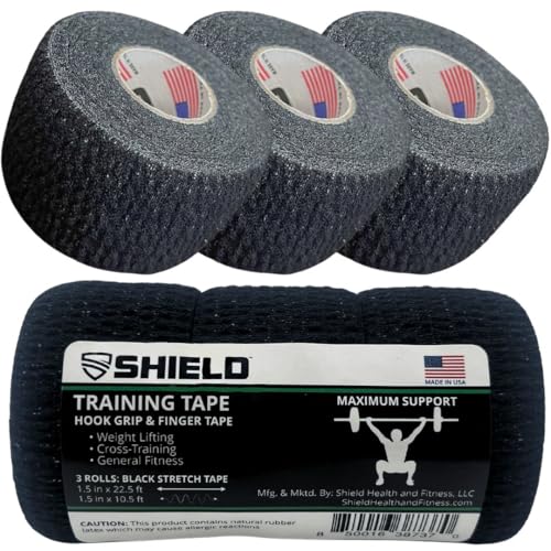 SHIELD | Weightlifting Tape 3-Pack (Black) - color: Black