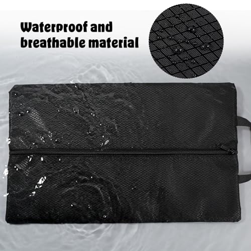 Shoe Bag Odor Smell Proof Shoe Bags Water-Resistant Travel Friendly Shoes Bag with Zipper Absorbing Foldable Water-Resistant Shoes Pouch for Men Women Gym Spikes Golf Baseball