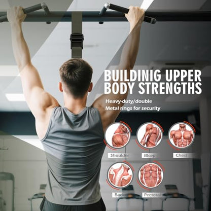 LEEKEY Pull Up Assistance Bands,5-125LB Resistance Bands with Grip、Door Anchor、Gym Bag - Exercise Bands for Full-Body Training, Fitness, Physical Therapy -USA Original Patent - style: 75LBS-GREEN