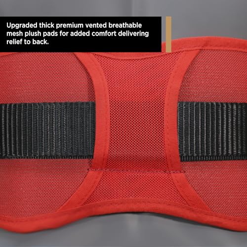 AFP Heavy-Duty 2 D-Ring Waist Body Belt w/Tongue Buckle Premium Stitching (OSHA/ANSI PPE) - color: Red & Black, size: 3X-Large
