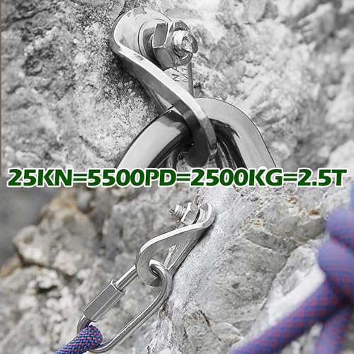 Climbing Holds Anchor Set - 1 PCS - Stainless Steel Bolt Hanger and Bolt Heavy Duty Climbing Holds Weight 2500KG for Indoor Outdoor Climb Train (1, 12MM)