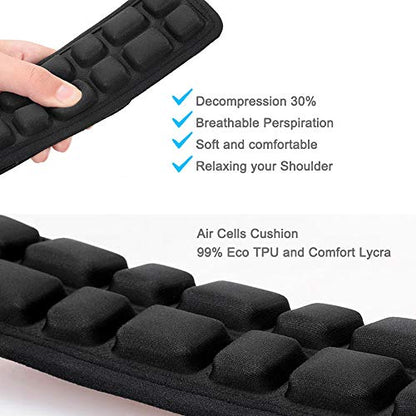 RLSOCO Shoulder Strap Pad with Air Cushion Shoulder Relief,Case Bag Strap Pad for Laptop Bags,Camera Cases,Cello,Guitar,Sport Bags,Backpacks,Grocery,Messenger,armor aka plate carrier (Only 1 Piece