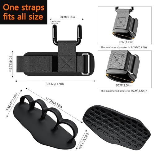 GPANDAG 330LB Weight Lifting Hooks and Lifting Grips for Men and Women(2 Pair), Heavy Duty Lifting Strap Gym Grip for Weightlifting, Deadlifts, Pull-Ups, Strength Training, Wrist Wraps Hook for Seniors