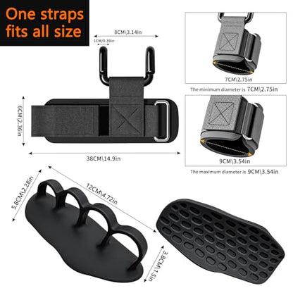 GPANDAG 330LB Weight Lifting Hooks and Lifting Grips for Men and Women(2 Pair), Heavy Duty Lifting Strap Gym Grip for Weightlifting, Deadlifts, Pull-Ups, Strength Training, Wrist Wraps Hook for Seniors