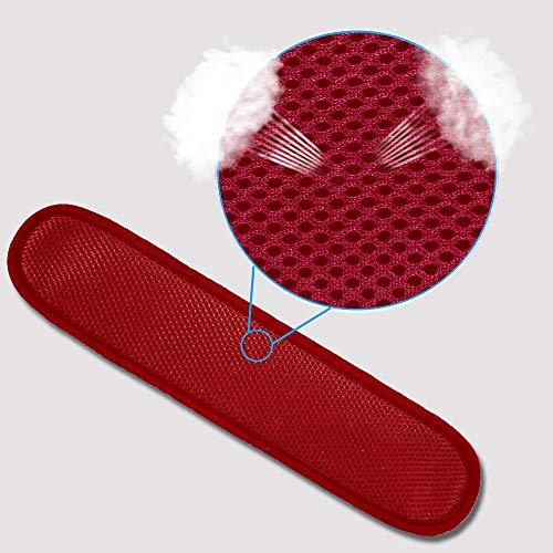 Ultra Thick & Breathable Universal Shoulder Pad Cushion for Bag - Long & Comfort - color: Red