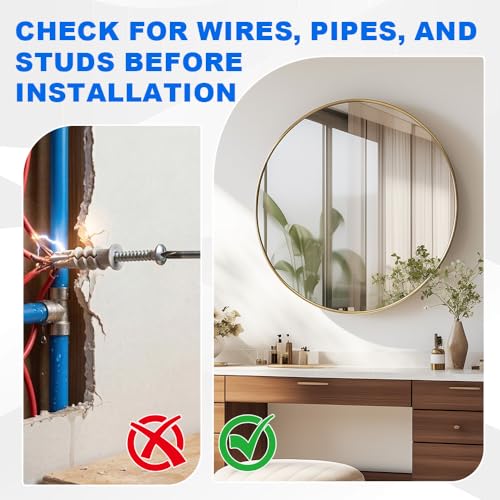 50PCS Self Drilling Drywall Anchors and Screws Kit, No Pre-Drill Required, Plastic Wall Anchors for Drywall with #8 x 1-1/4" Screw, Holds Up to 75 lbs, Sheetrock Anchors for Picture Hanging