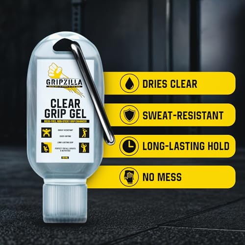 GRIPZILLA Liquid Chalk Kit Gym Chalk for Weight Lifting, Rock Climbing, Pole Grip, Bouldering, Powerlifting, Ball, Gymnastics, Sports, and Workout - Package May Vary - size: Clear Liquid Gel (50+50+100ml)