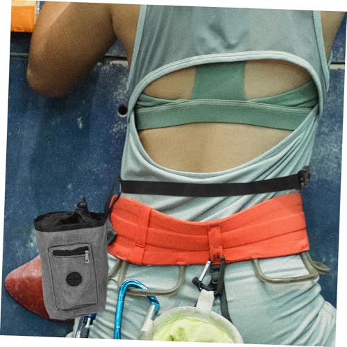 Balacoo Dynamic Chalk Pouch for Climbing Bars Hiking Workout Large Zippered Pocket Removable Belt