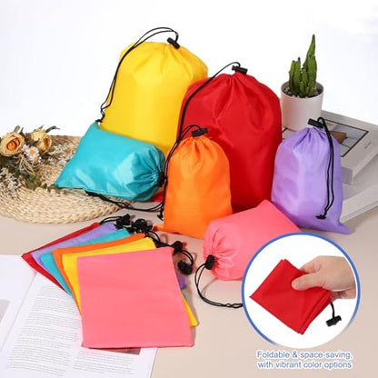 Drawstring Bag with Toggle, Stuff Sack String Waterproof Travel Storage Bags Cinch Stuff Pouch -Fitting for Yoga - color: Sky Blue