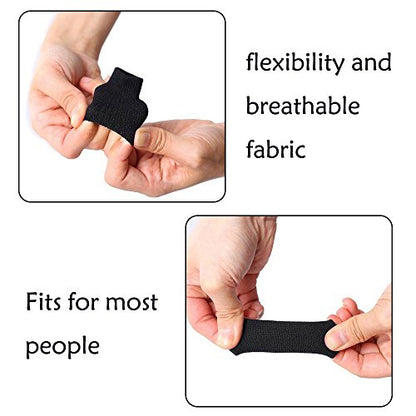 10PCS Stretchy Finger Protector Sleeve, Support Arthritis Sports Aid(Black) - color: Black
