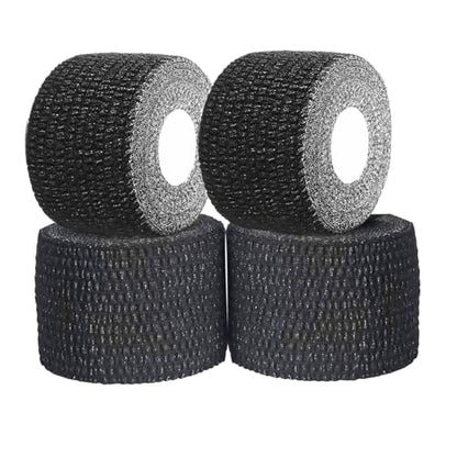 4 Roll Weightlifting Thumb Tape Total 1.5" x 28 yard Premium Adhesive for Olympic Weight Lift, Cross Fitness, Lifting, Stretch Athletic Finger Wrap, Protects Thumb Fingers Hand, Enhances Grip - color: Black-1.5"-4Roll