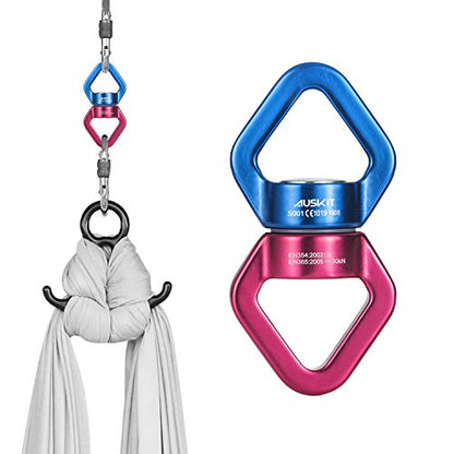 Blue Red Swing Swivel, 30 KN Safest Rotational Device Hanging Accessory - color: Red, size: 30 KN