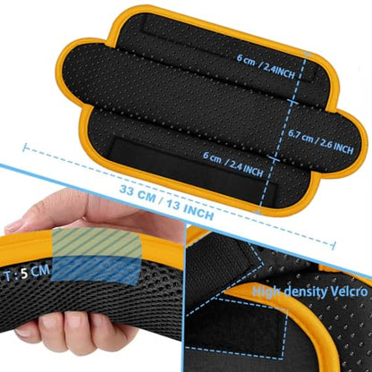 ZINZ 2-Pack Universal Shoulder Pad with Ultra thick Cushion for Bag Luggage Bag Crossbody, Plus Long & Anti-Slip & Breathable,Black Yellow-2Pack - color: Black Yellow-2pack