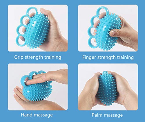 Techlove Four Finger Grip Ball, Palm Massage, Bump Stimulation, Hand Grip Exercise, Strength Recovery