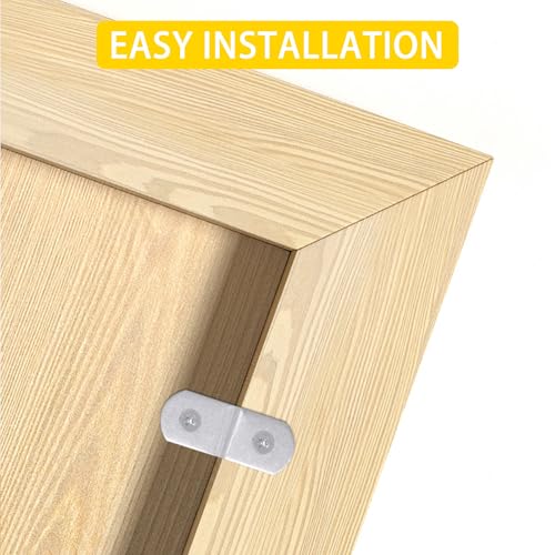 Offset Clips for Picture Framing, Z-Shape Canvas Mounting Clips with Mounting Hole, with Screws (20pcs, 2mm) - size: 2mm