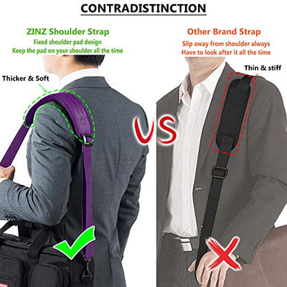Bag Shoulder Strap, Padded Adjustable Shoulder Strap Replacement - color: Purple, size: 57"