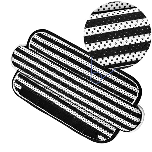 Ultra Thick & Breathable Universal Shoulder Pad Cushion for Bag - Long & Comfort - color: Black&white