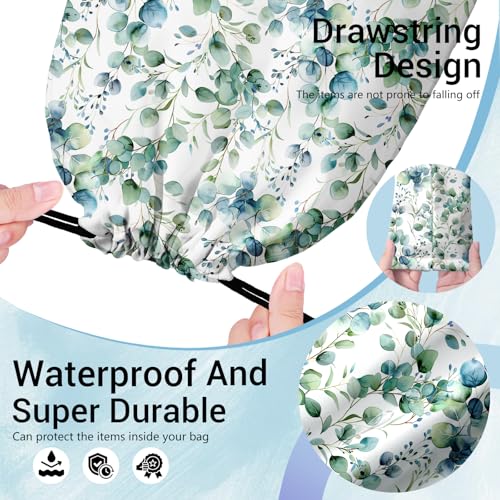 Eucalyptus Leaves Gym Grip Bag Green Adjustable Gymnastics Storage Pouch for Fitness Sports - color: Eucalyptus Leaves-green